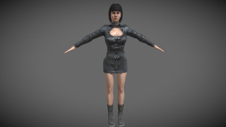 FEMALE_Rigged_Character_Free 3D Model