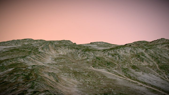 Landscape Mountain Terrain #101025 3D Model