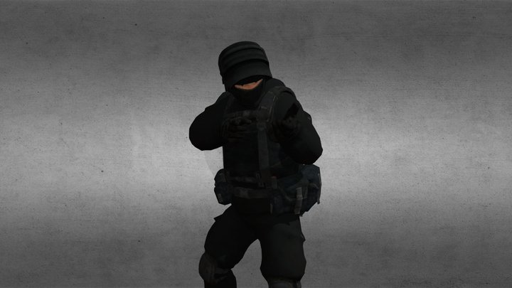 Police_ru combat online 3D Model