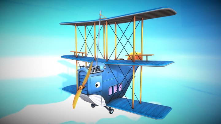 DAE Flying Circus | Stylised Avro 547 Plane 3D Model