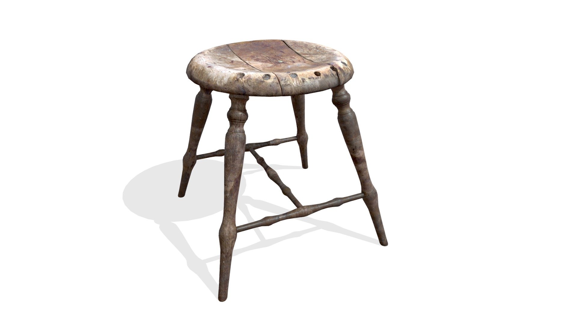Finnish 1800's Wooden Stool
