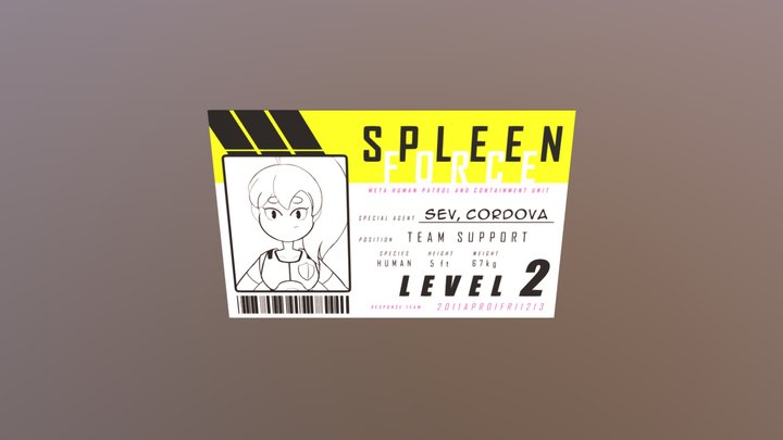 Spleenforce ID Badge Sev 2019 3D Model
