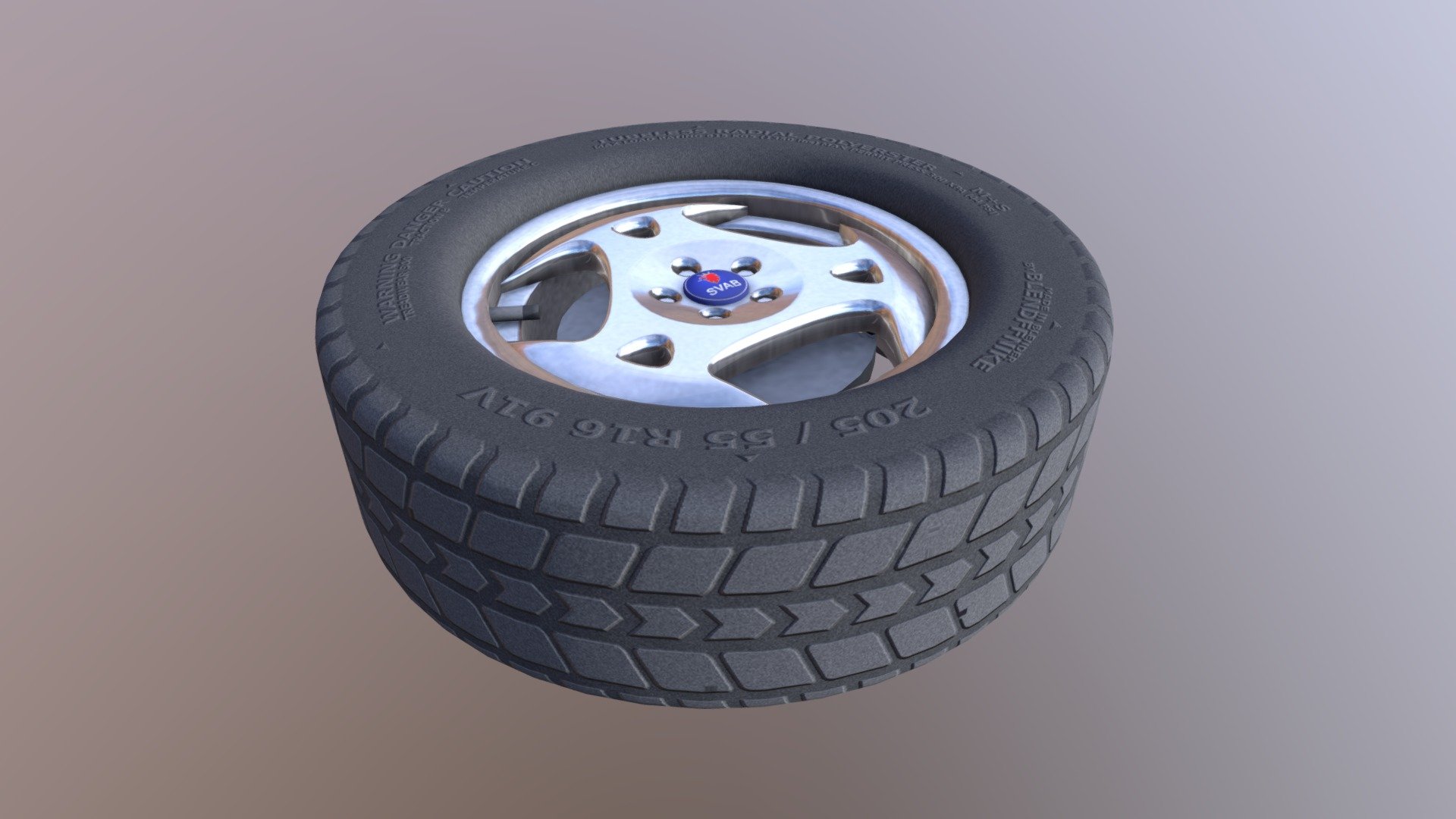 Tire with SAAB's Rim 205/55 R16 with brakes