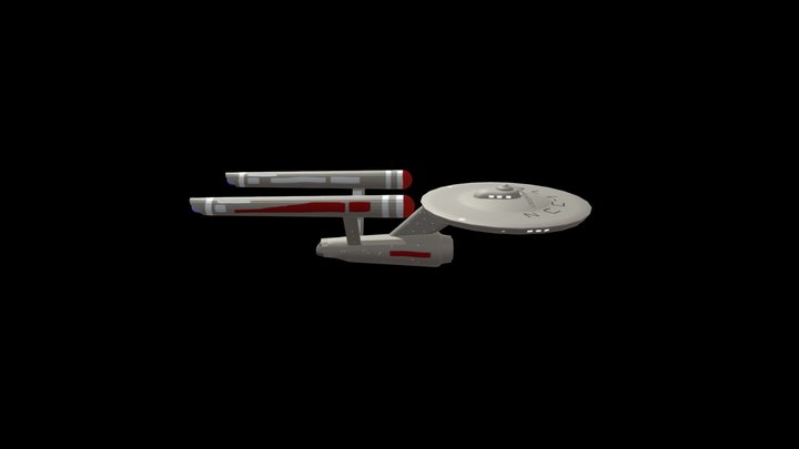 Simple textured USS Enterprise 3D Model