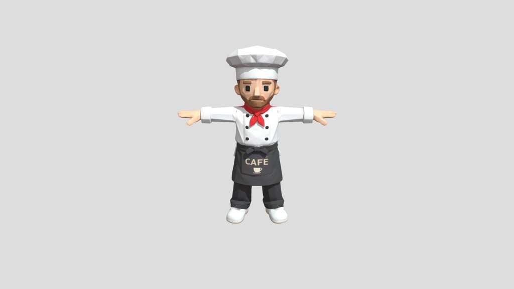 Low Poly Rigged Chef