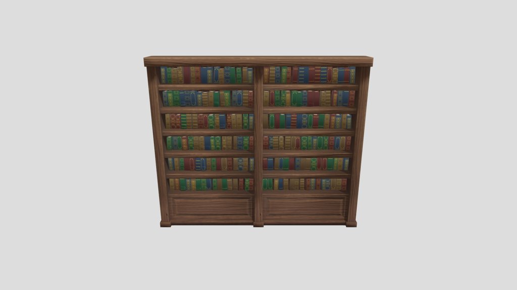 Double Width Stylized Bookshelf