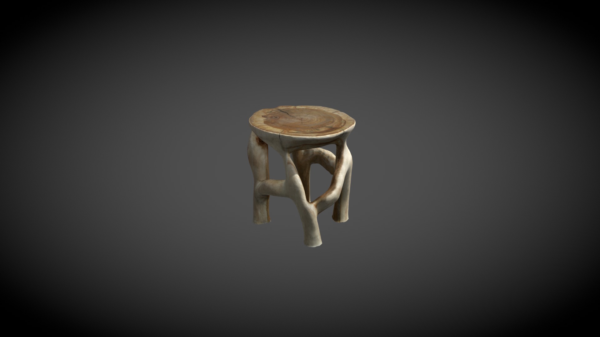 3D model Unique sculptural tabouret - This is a 3D model of the Unique sculptural tabouret. The 3D model is about a stool with a table top.