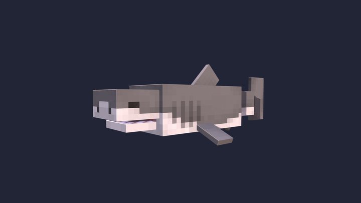 Minecraft Shark 3D Model