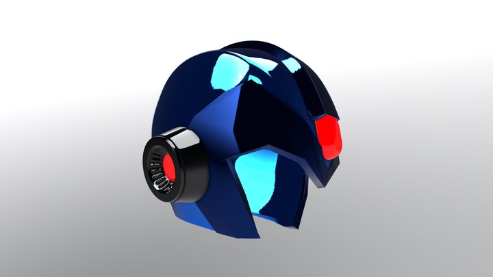 Megaman X Helmet 3D Model