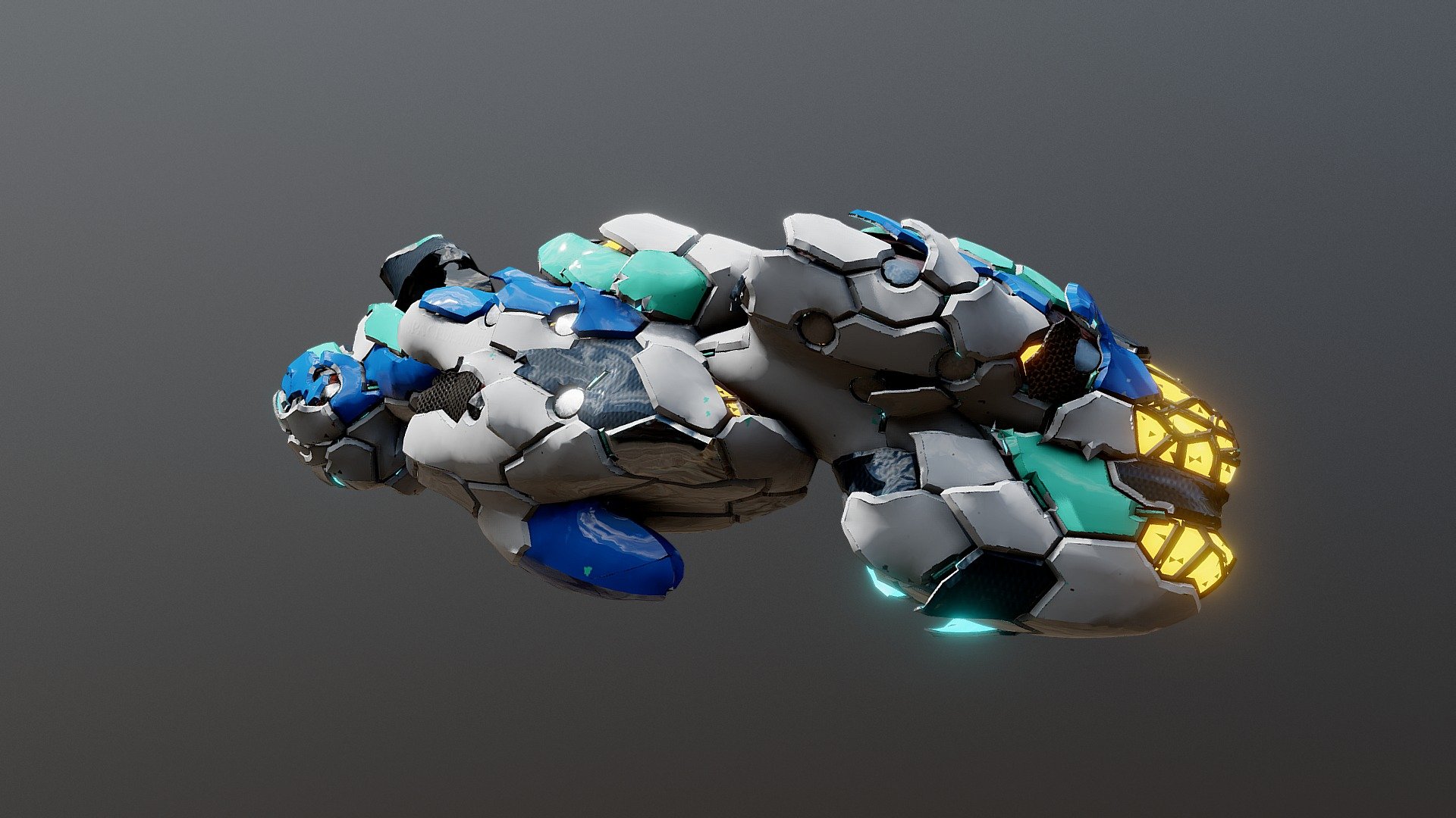 Procedural Hard Surface Modeling Test 7.0 3D model by asaito [8623b0b