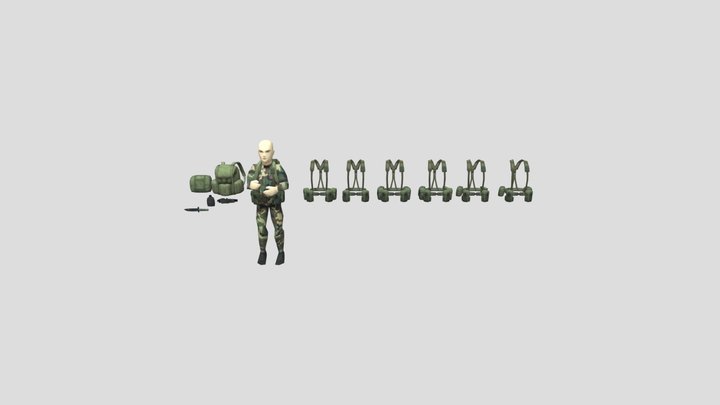 Project Zomboid - ALICE Webbing 3D Model