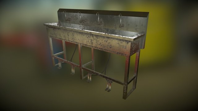 Dirty Medical Sink 3D Model