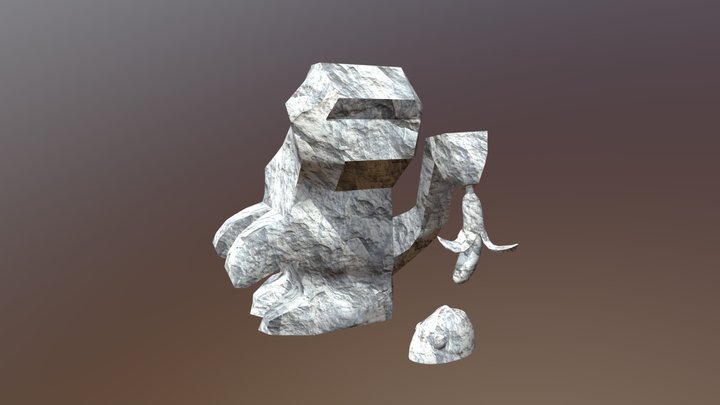 Monkey & Fish 3D Model