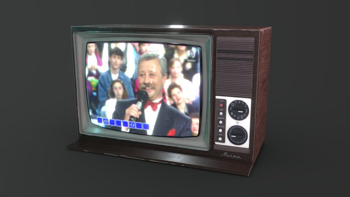 Pseudo Retro USSR colour TV receiver 3D Model