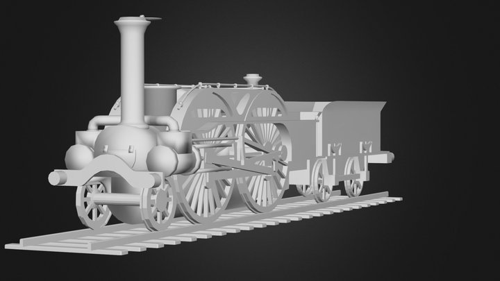 L'Aigle Steam Locomotive 3D Model