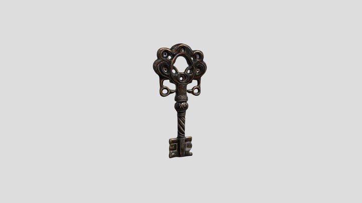 Mystical Ancient Key 3D Model