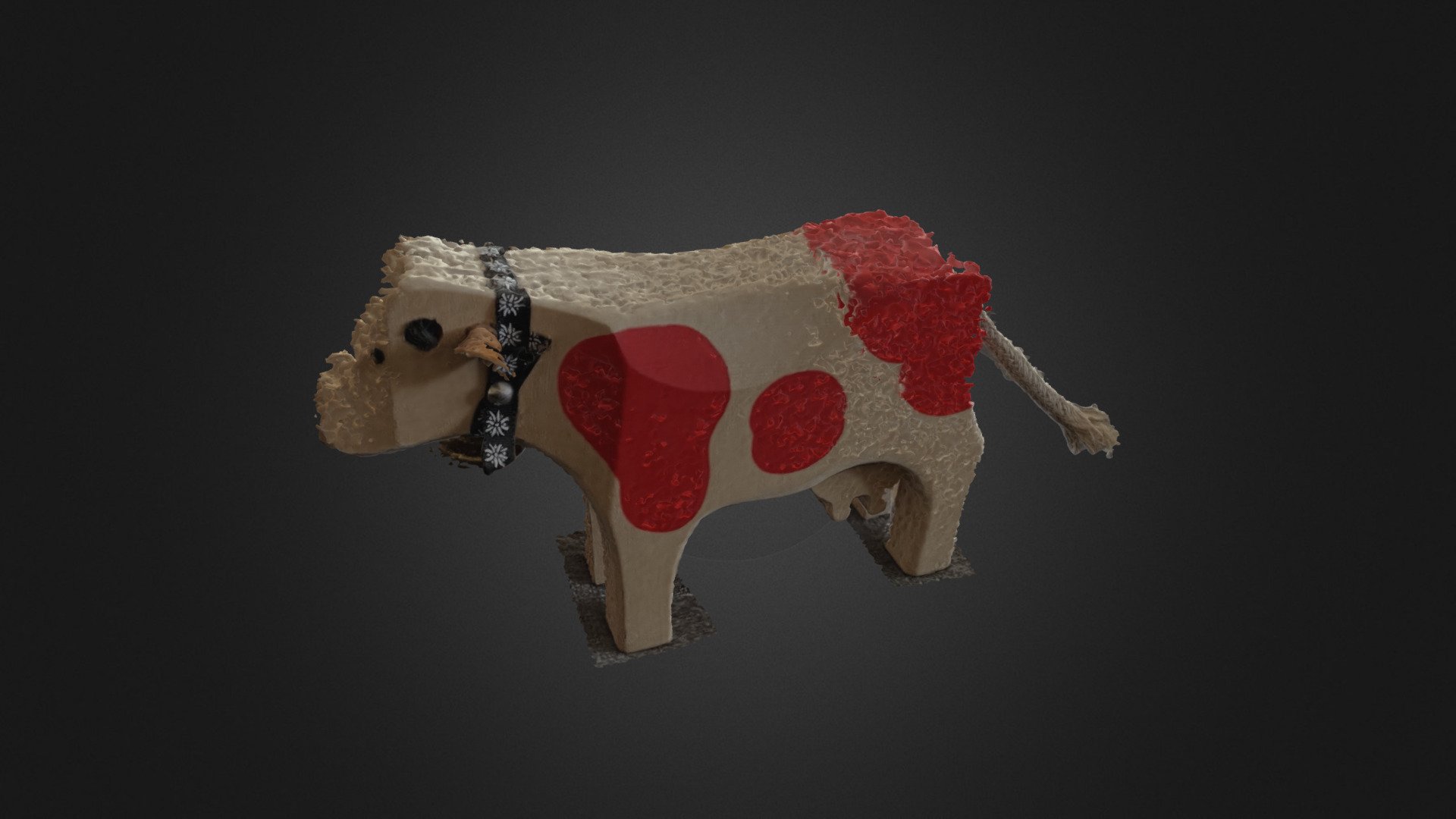 Cow toy made out of wood