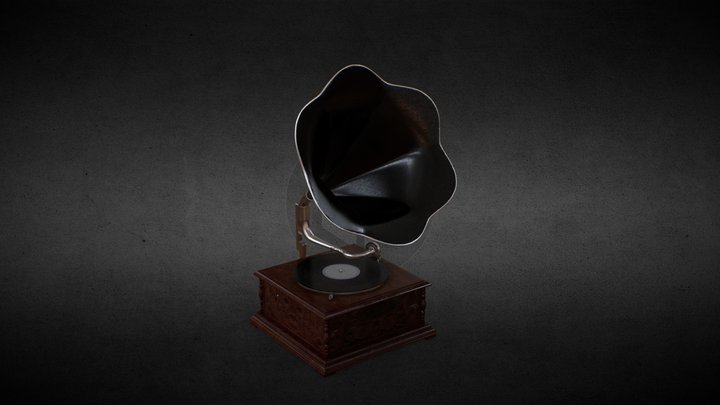 Gramophone - Record Player 3D Model