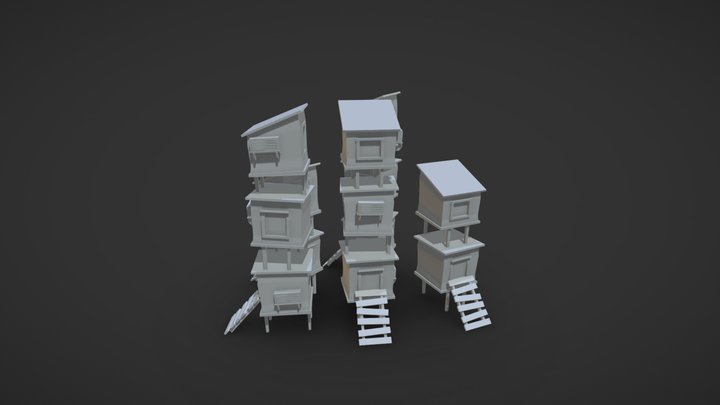 Small buildings 3D Model
