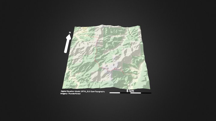 起微山_等高地图 – Free 3D Model STL