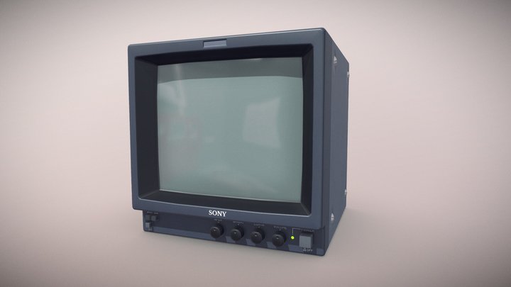 CRT Monitor/TV 3D Model