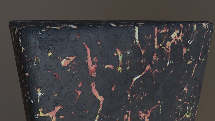 (Cube) Lava PBR 3D Model