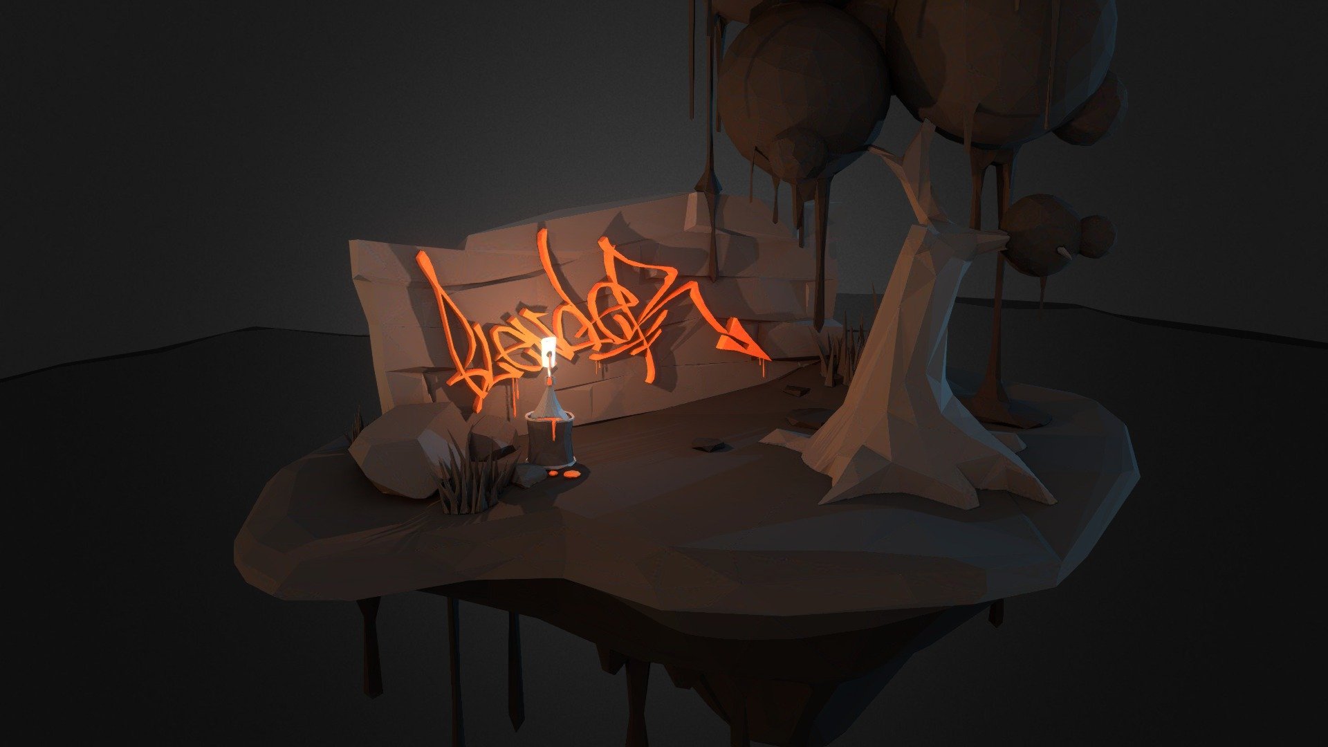 dripping island  — Sketchfab embed 3D viewer