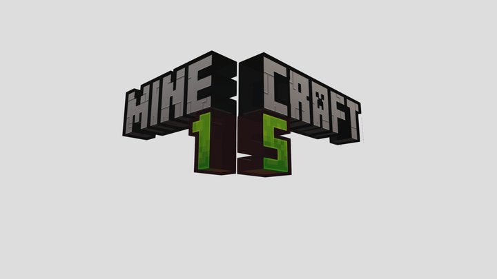 Minecraft 15 Years (Fanmade Logo) 3D Model