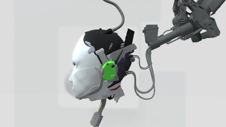 cyberpunk-ish head concept 3D Model