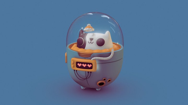Space Kitty 3D Model
