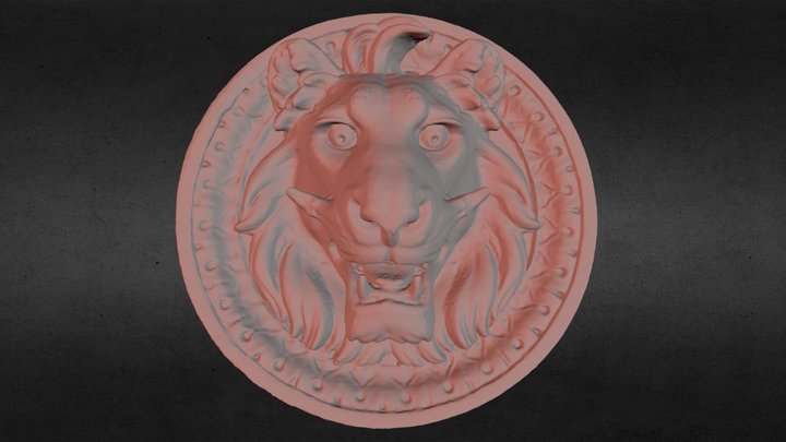 Cabeça de Leão - Lion head sculpt 3D Model