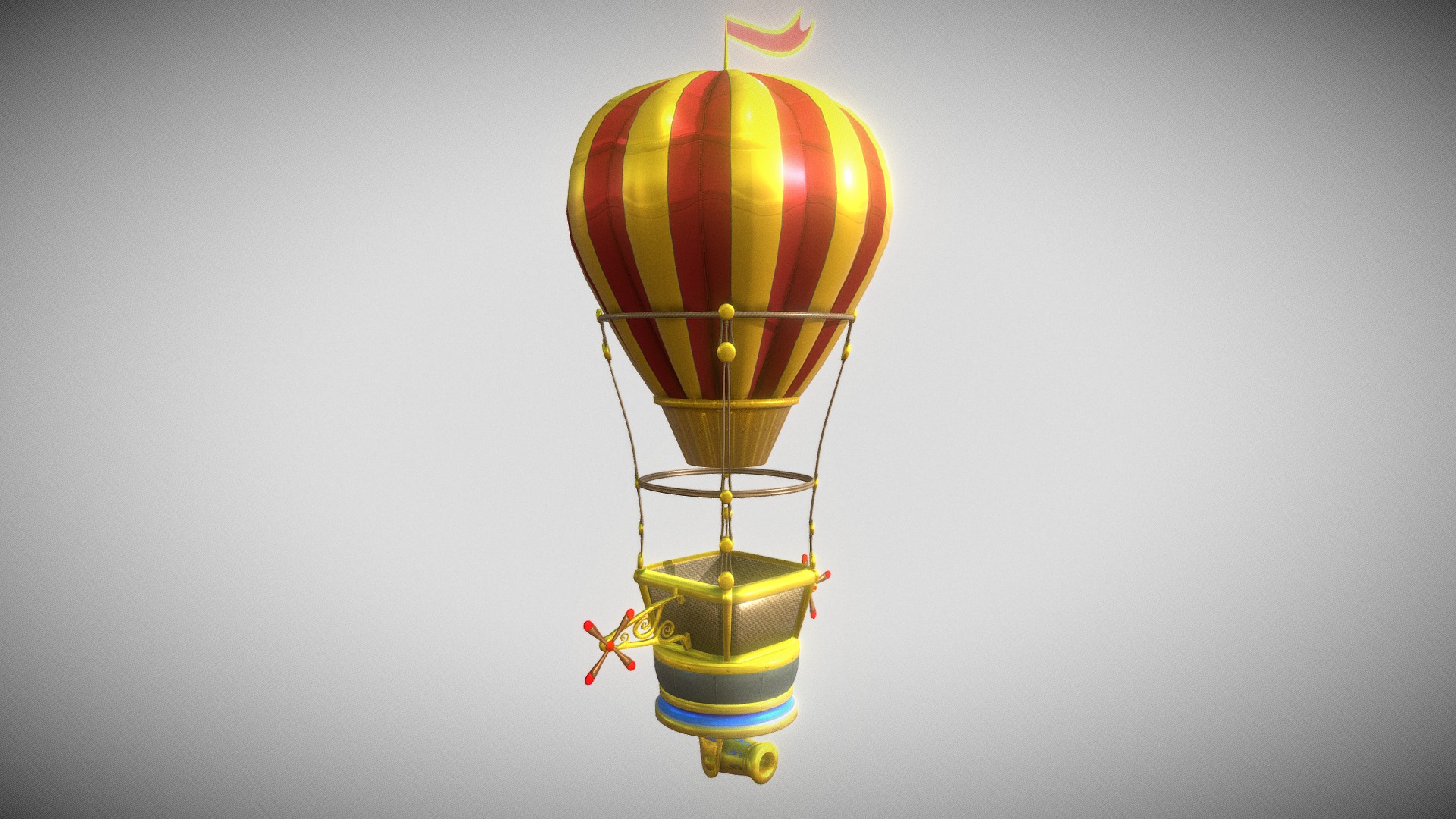3D model Hot Air Balloon – Hand-Painted