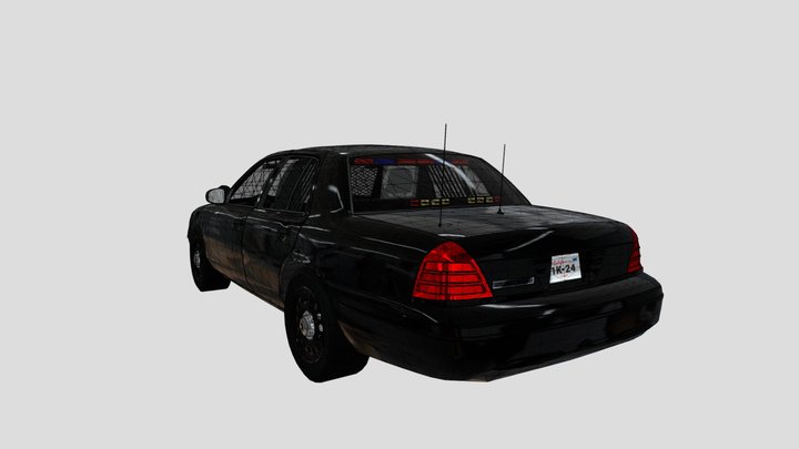Ford Crown Victoria Unmarked Slicktop 3D Model