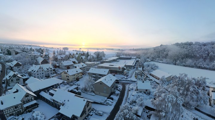 Winter Sunrise Switzerland 3D Model
