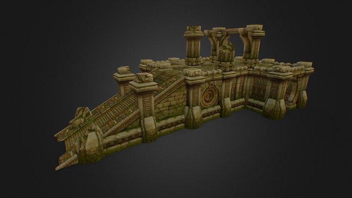 Ancient Ruins (Procedural Dungeon) 3D Model