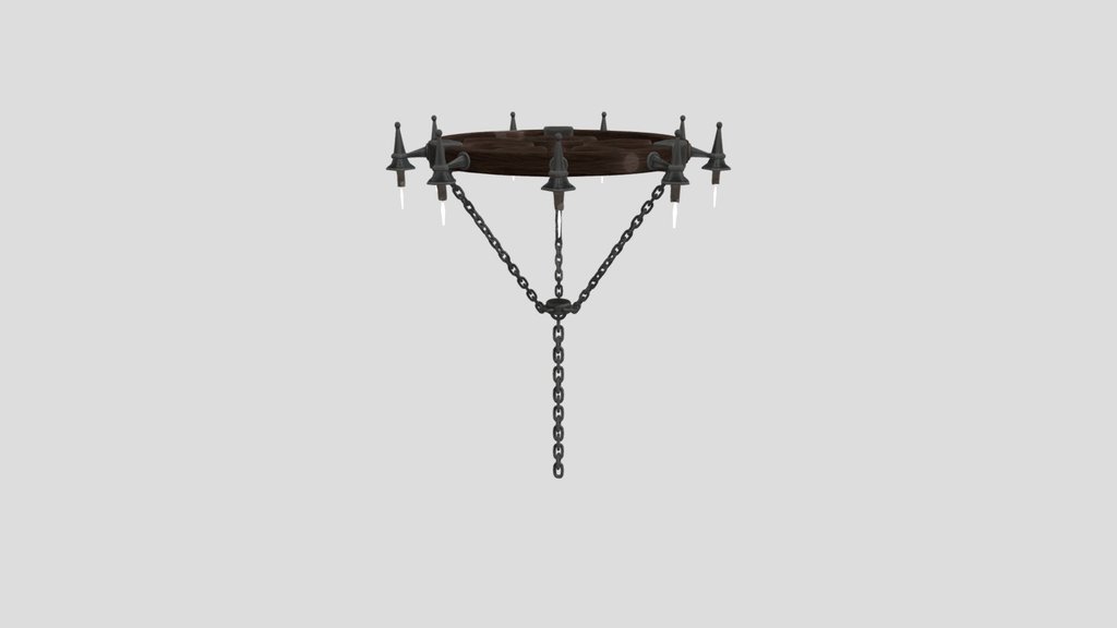Medieval Chandelier With Candles