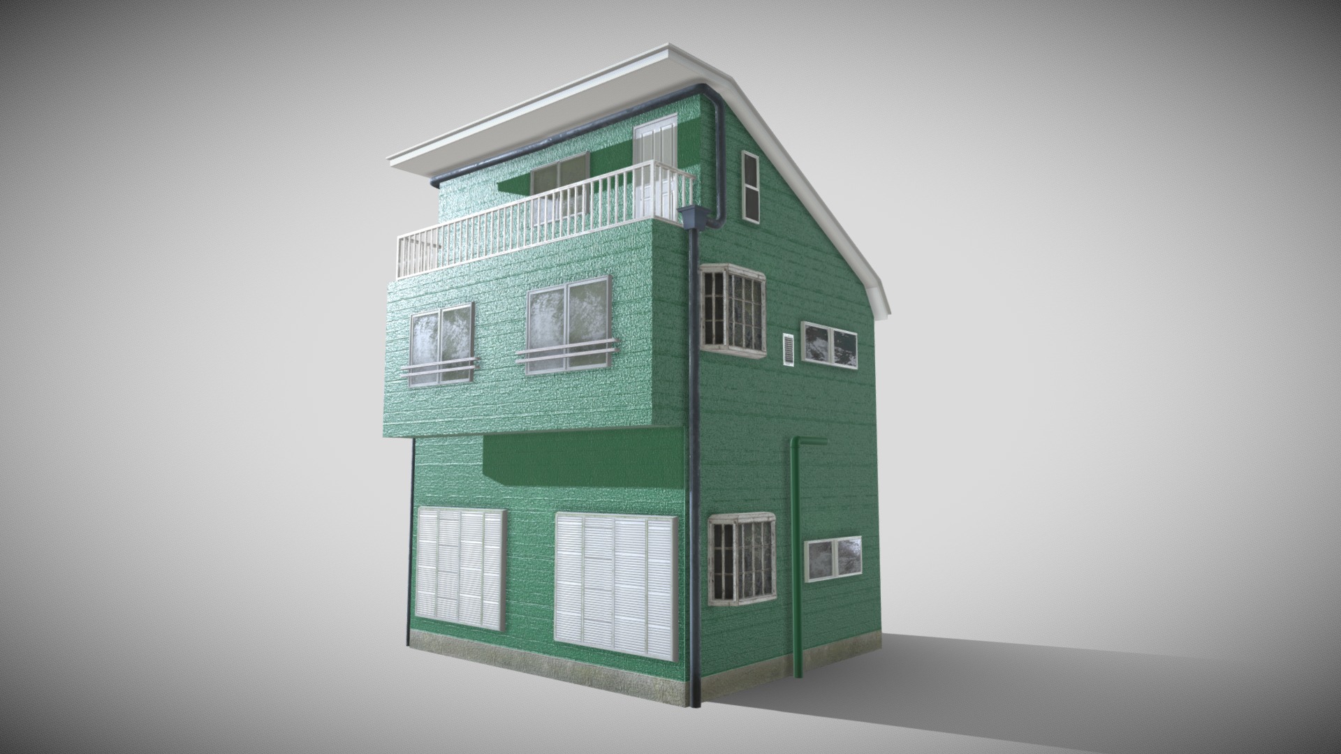 3D model Tokio Green House – Modular - This is a 3D model of the Tokio Green House - Modular. The 3D model is about a green house with a balcony.