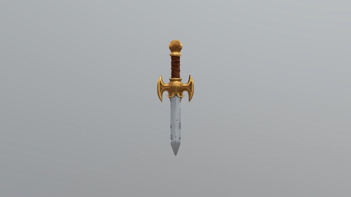 Low Poly Medieval Sword 3D Model