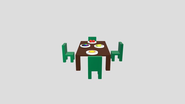 Diner With Friends 3D Model