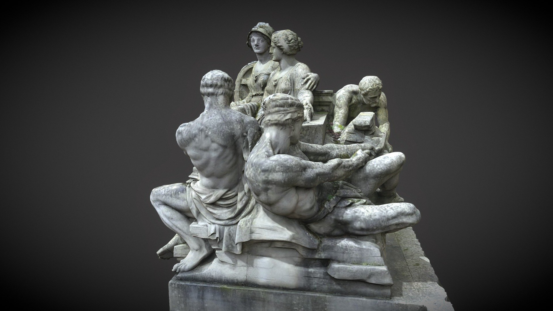 Statue of Minerva, Cardiff, Wales 3D model by Vision Fountain