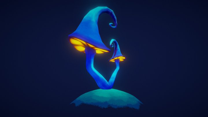Stylized Mushrooms 3D Model