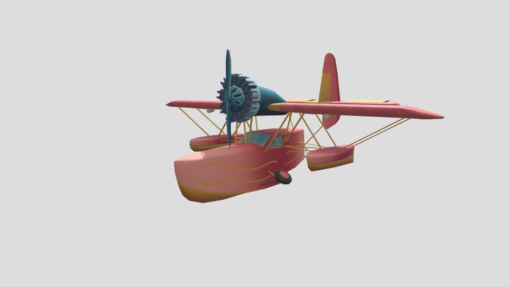 Sikorsky S-39 Stylized Plane 3D Model