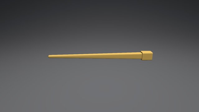 Bottom Half of Chopstick 3D Model