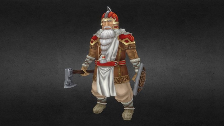 Dwarf Warrior 3D Model
