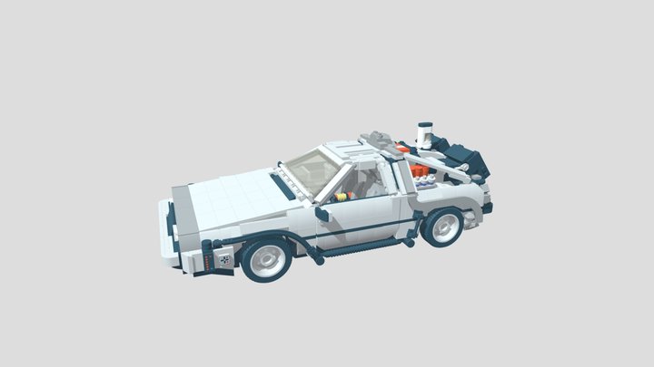 Delorean Lego 3D Model