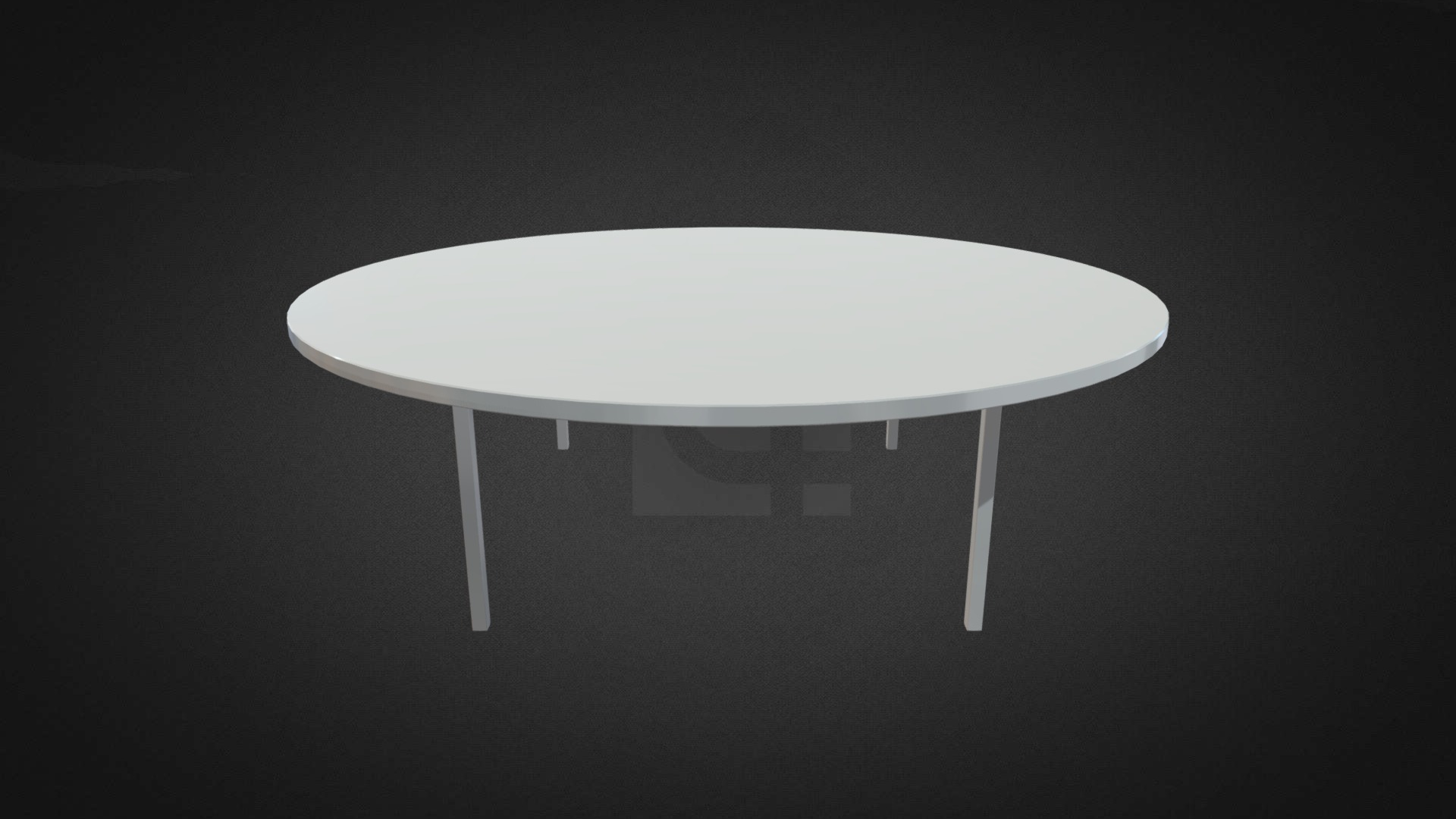 3D model 6ft Round Table Hire - This is a 3D model of the 6ft Round Table Hire. The 3D model is about a table with a chair.