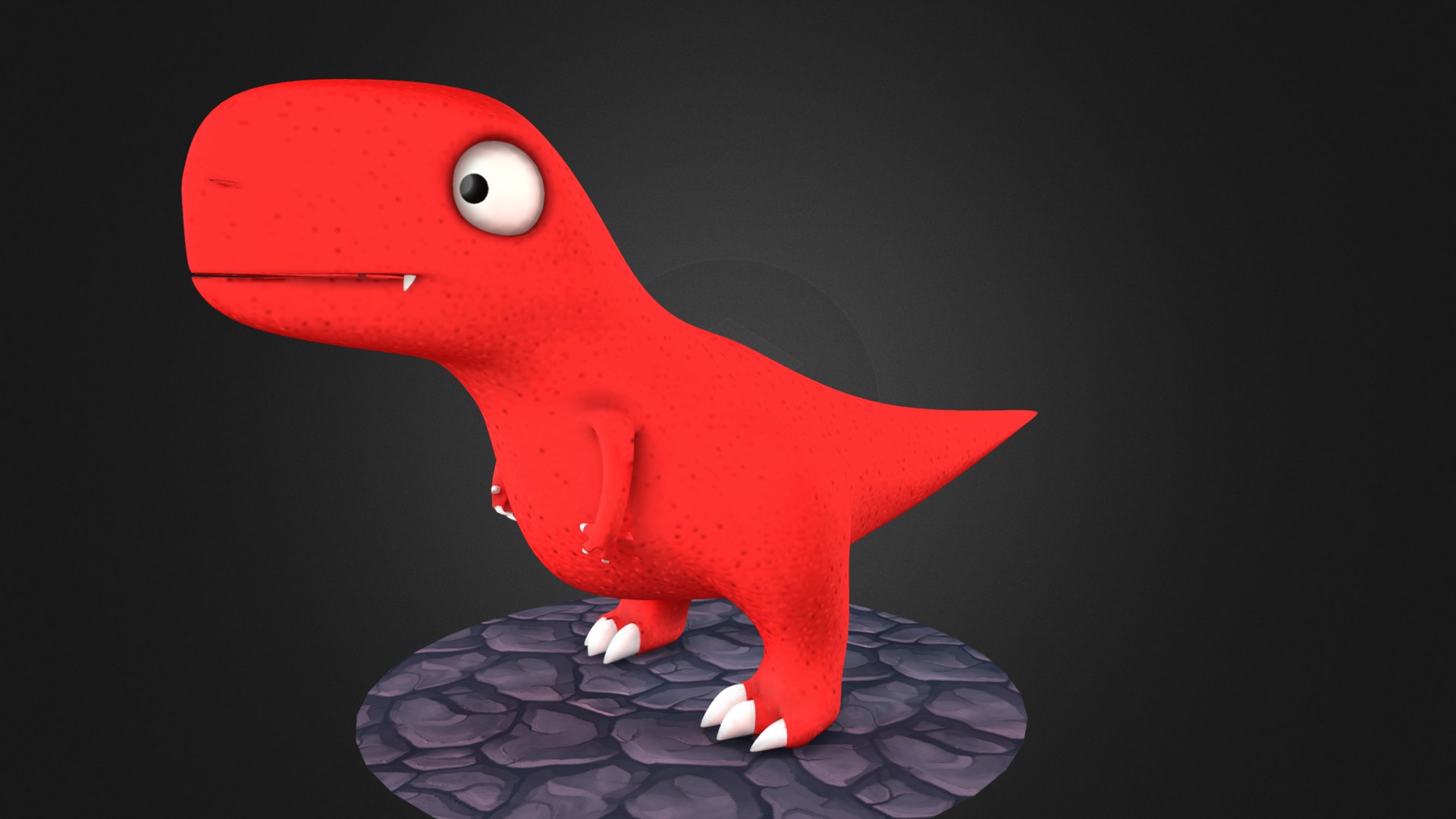 3D model Dino - This is a 3D model of the Dino. The 3D model is about a red toy dragon.