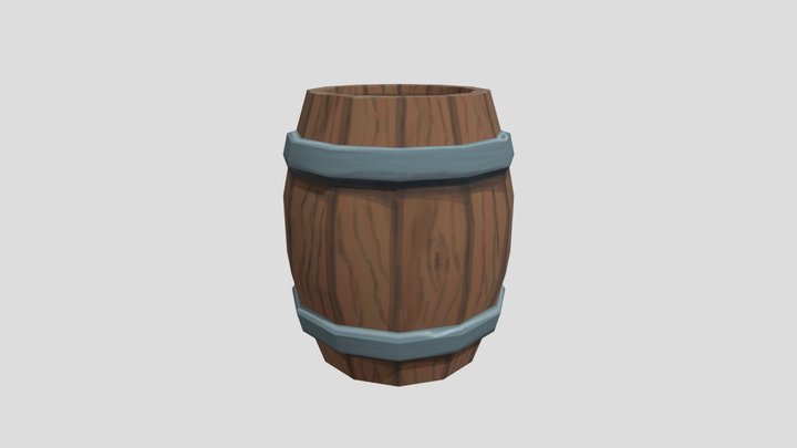 DAE Game Art 1 -Barrel 3D Model