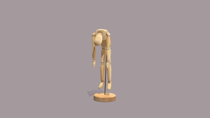 Mannequin stuck on a stick 3D Model
