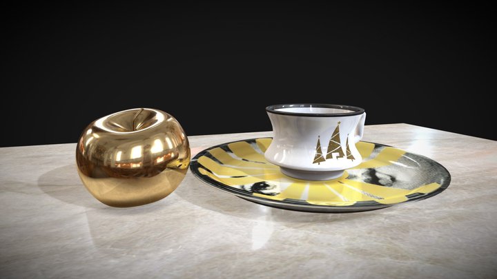 Christmas tableware 3D Model
